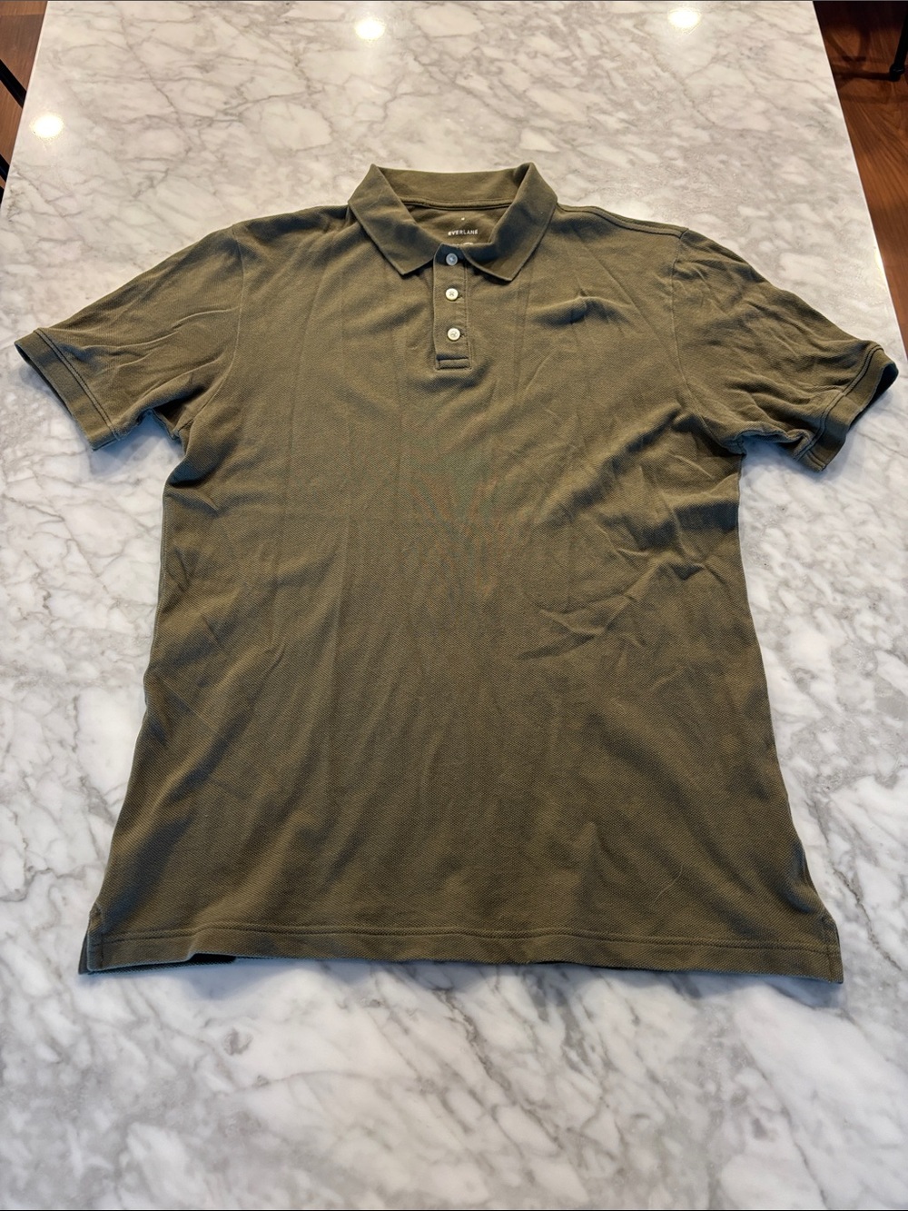 Everlane Men's Olive Polo Shirt